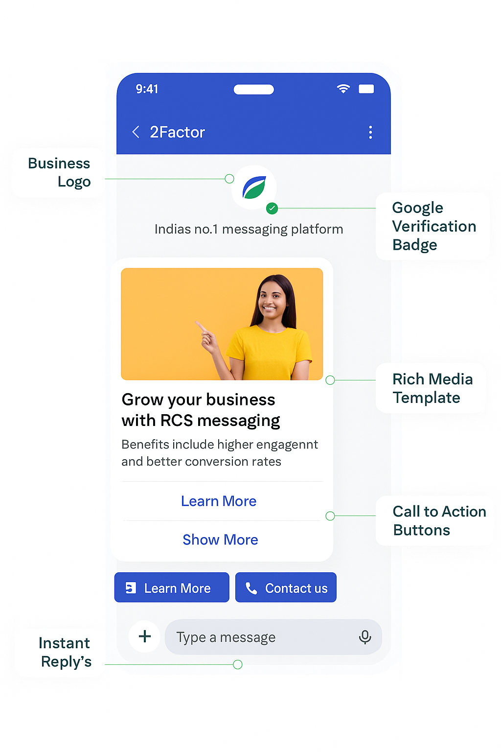 RCS Messaging Interface Design - Interactive Business Messages